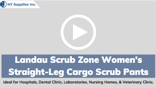 Landau Scrub Zone Women's Straight-Leg Cargo Scrub Pants